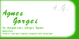 agnes gorgei business card